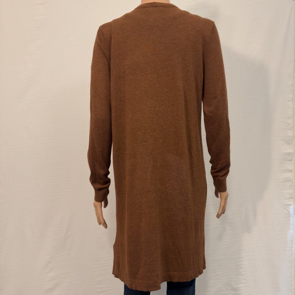 H&M Fine-Knit Duster Cardigan Brown - Picture 6 of 8